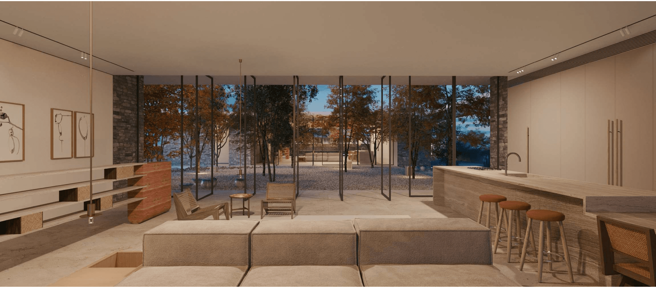 Luxury living room in Herzliya Pituach estate